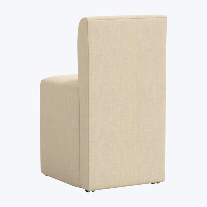 Cora Dining Chair w/ Casters Linen Natural