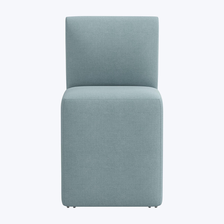 Cora Dining Chair w/ Casters Linen Seaglass