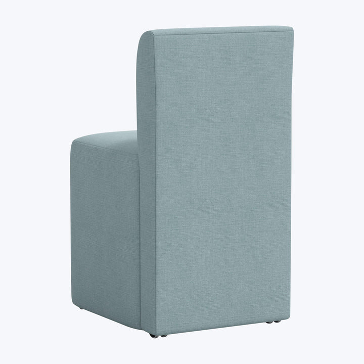 Cora Dining Chair w/ Casters Linen Seaglass
