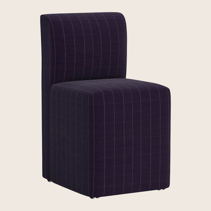 Cora Dining Chair w/ Casters Checker Night