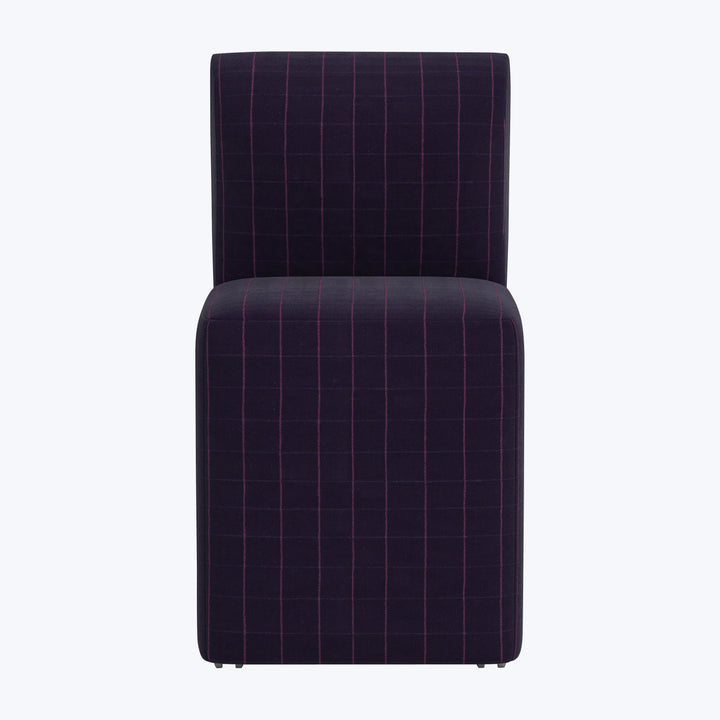 Cora Dining Chair w/ Casters Checker Night