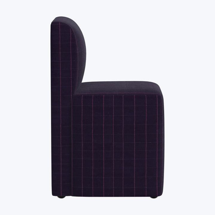 Cora Dining Chair w/ Casters Checker Night