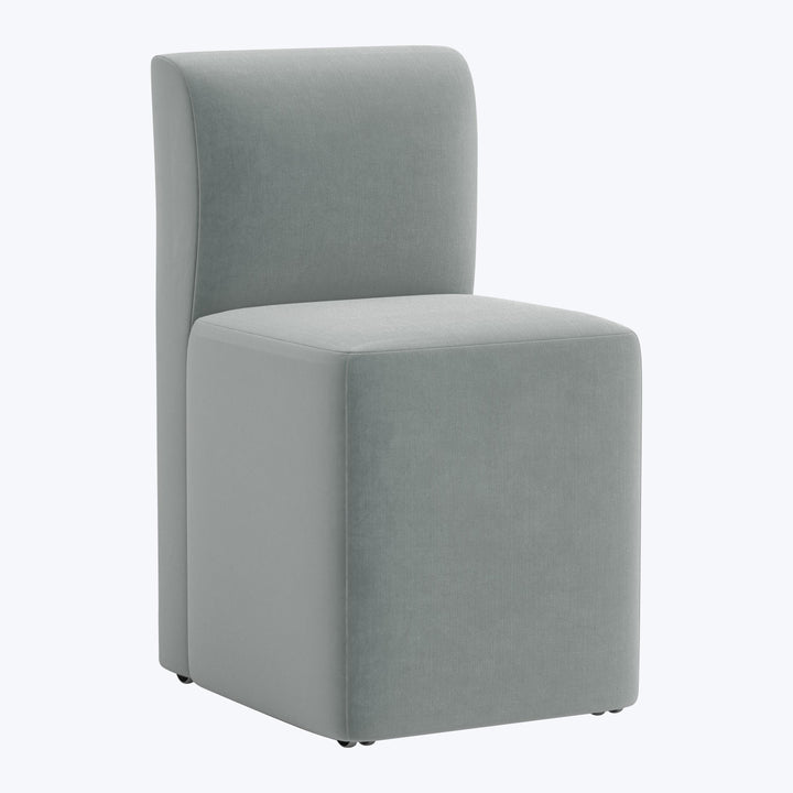 Cora Dining Chair w/ Casters Performance Velvet Lichen