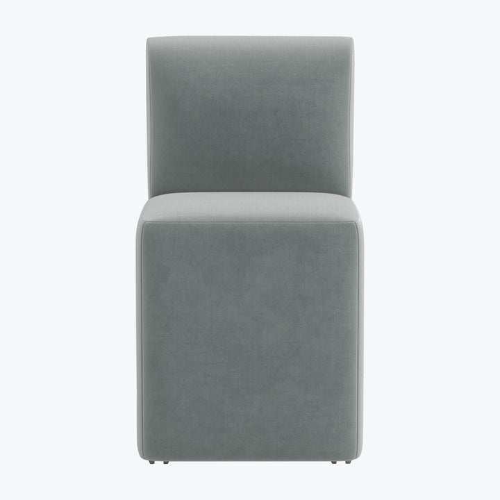 Cora Dining Chair w/ Casters Performance Velvet Lichen