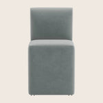 Cora Dining Chair w/ Casters Performance Velvet Lichen