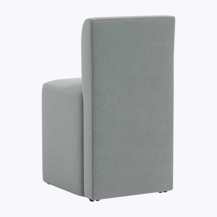 Cora Dining Chair w/ Casters Performance Velvet Lichen