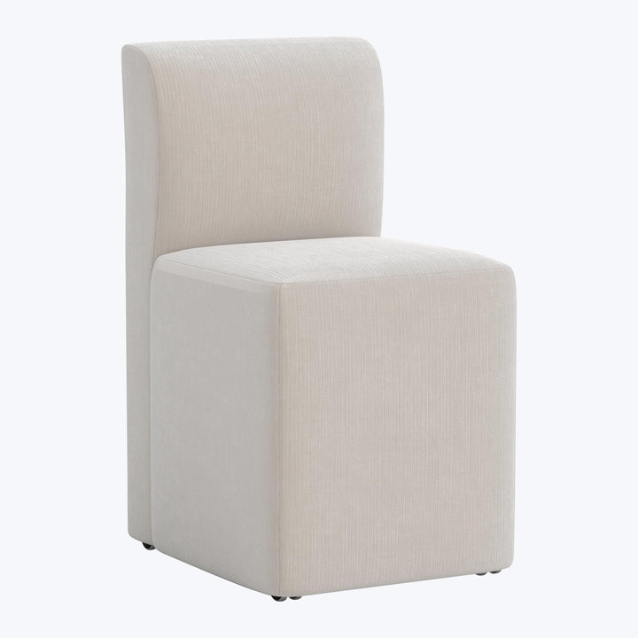 Cora Dining Chair w/ Casters Performance Velvet Mineral