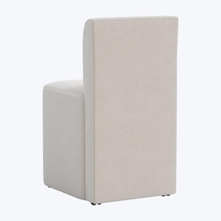 Cora Dining Chair w/ Casters Performance Velvet Mineral