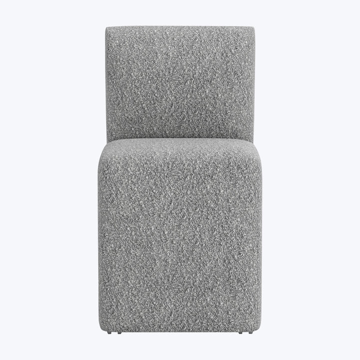 Cora Dining Chair w/ Casters Boucle Grey