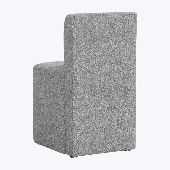 Cora Dining Chair w/ Casters Boucle Grey
