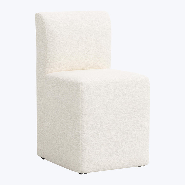 Cora Dining Chair w/ Casters Sherpa Natural