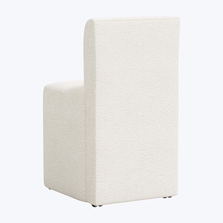 Cora Dining Chair w/ Casters Sherpa Natural