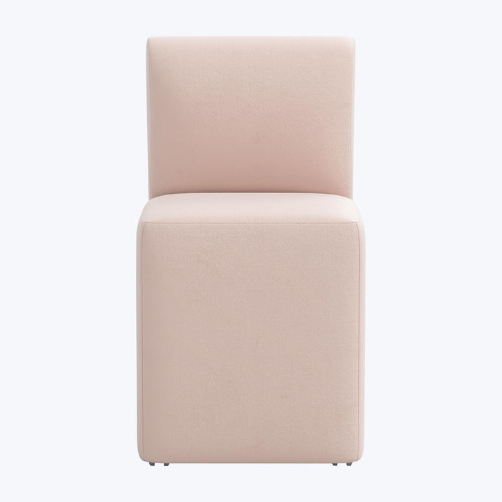 Cora Dining Chair w/ Casters Velvet Blush