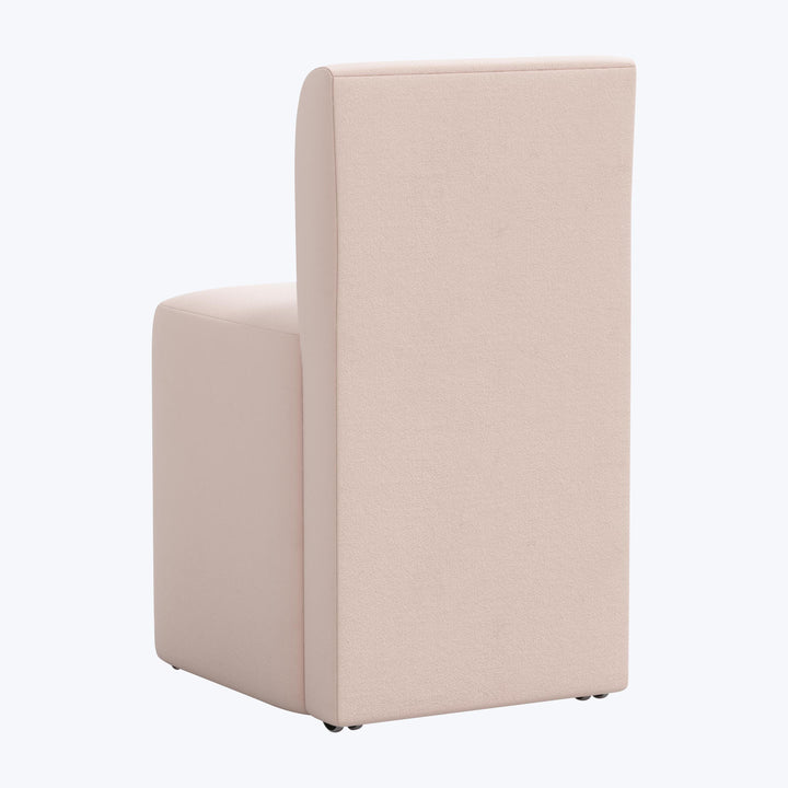 Cora Dining Chair w/ Casters Velvet Blush