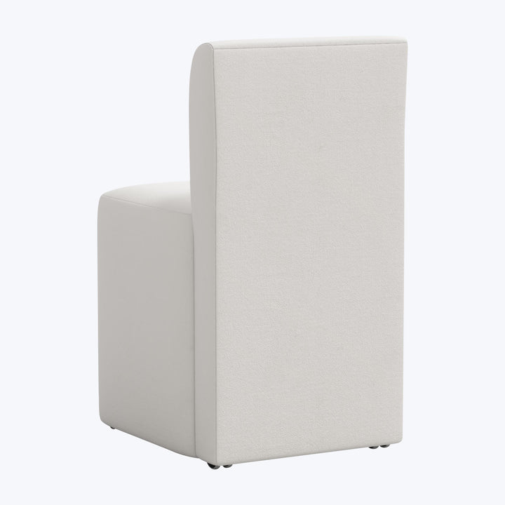 Cora Dining Chair w/ Casters Velvet Light Grey