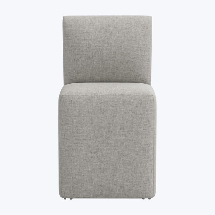 Cora Dining Chair w/ Casters Zuma Linen Feather