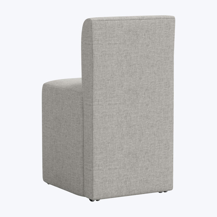 Cora Dining Chair w/ Casters Zuma Linen Feather