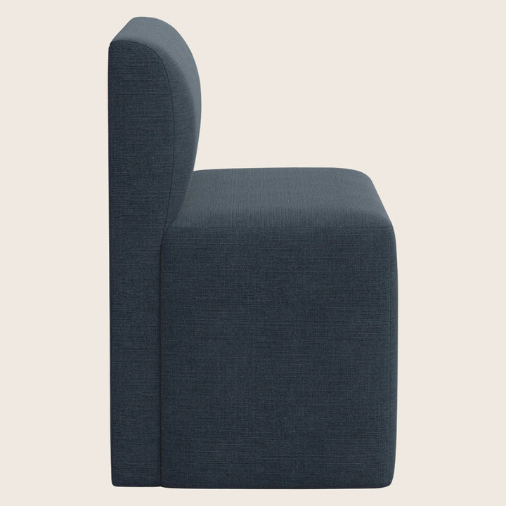 Cora Modular Dining Bench Linen Navy