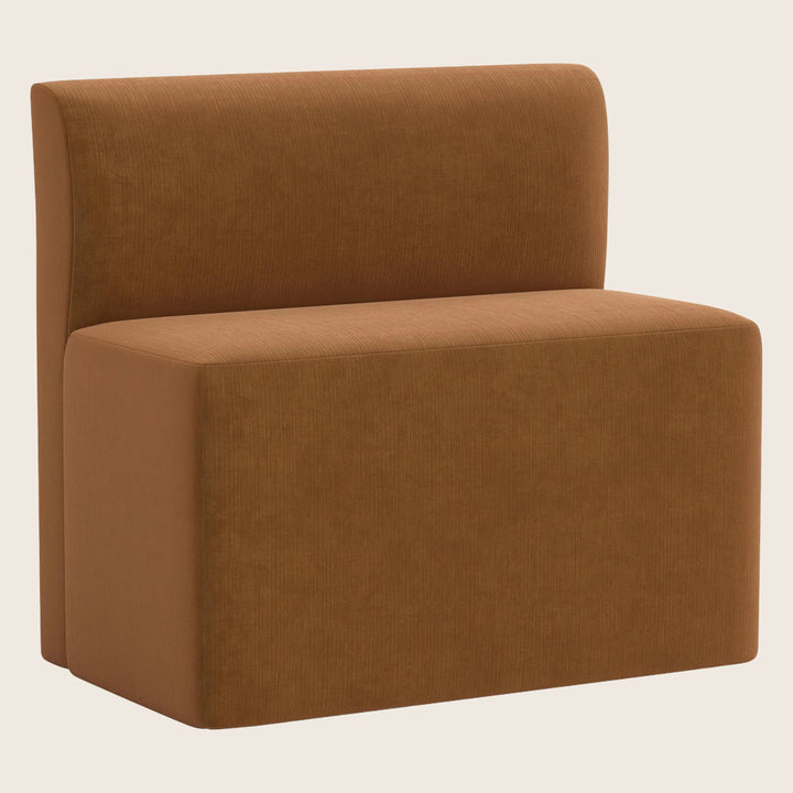Cora Modular Dining Bench Performance Velvet Copper