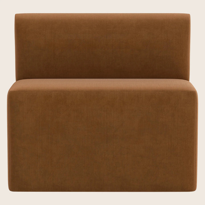 Cora Modular Dining Bench Performance Velvet Copper