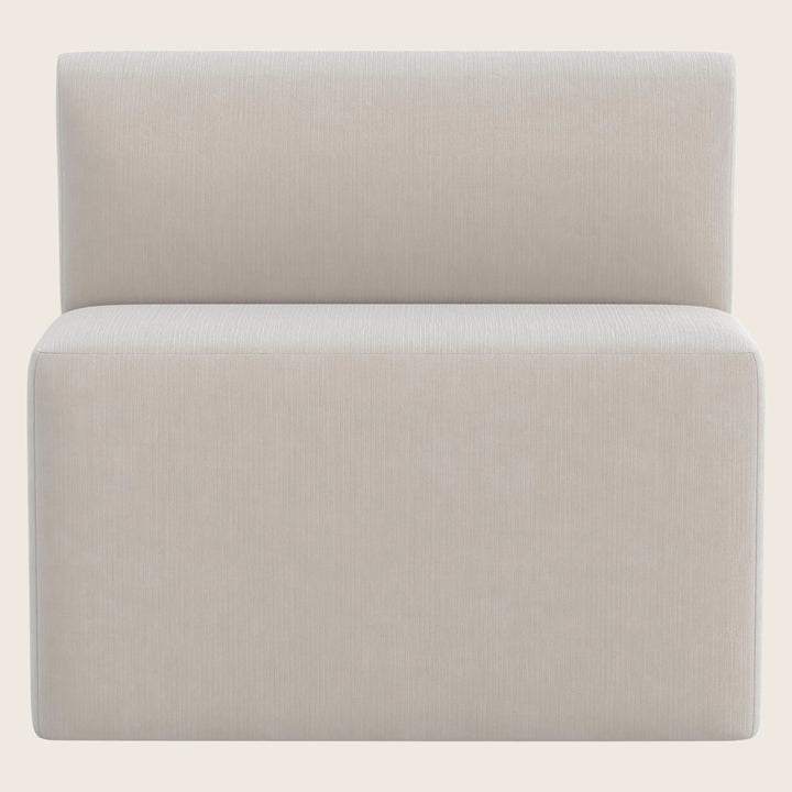Cora Modular Dining Bench Performance Velvet Mineral