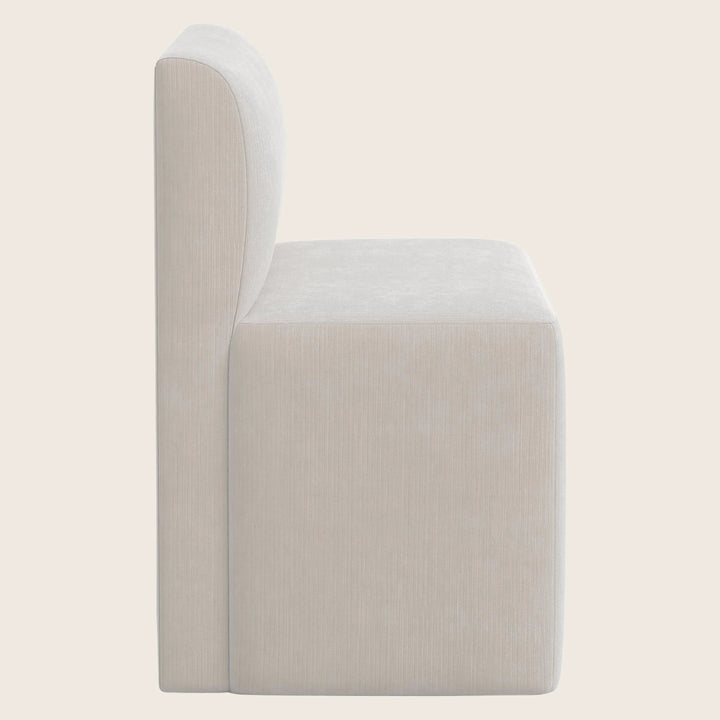 Cora Modular Dining Bench Performance Velvet Mineral