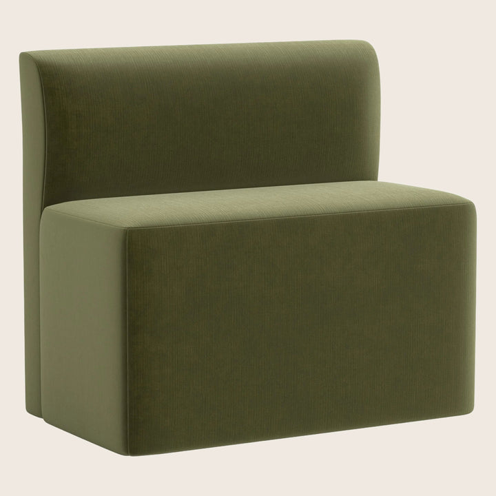 Cora Modular Dining Bench Performance Velvet Moss