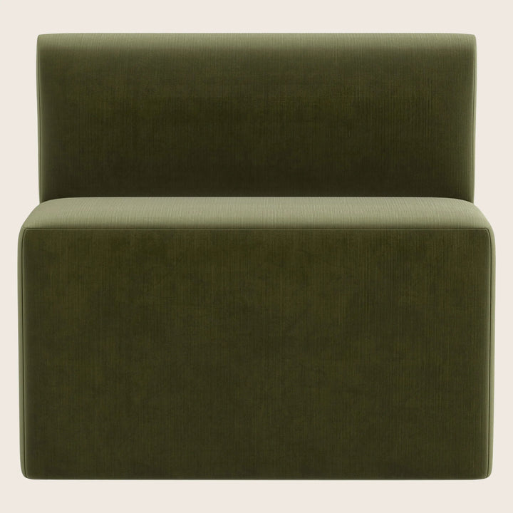 Cora Modular Dining Bench Performance Velvet Moss