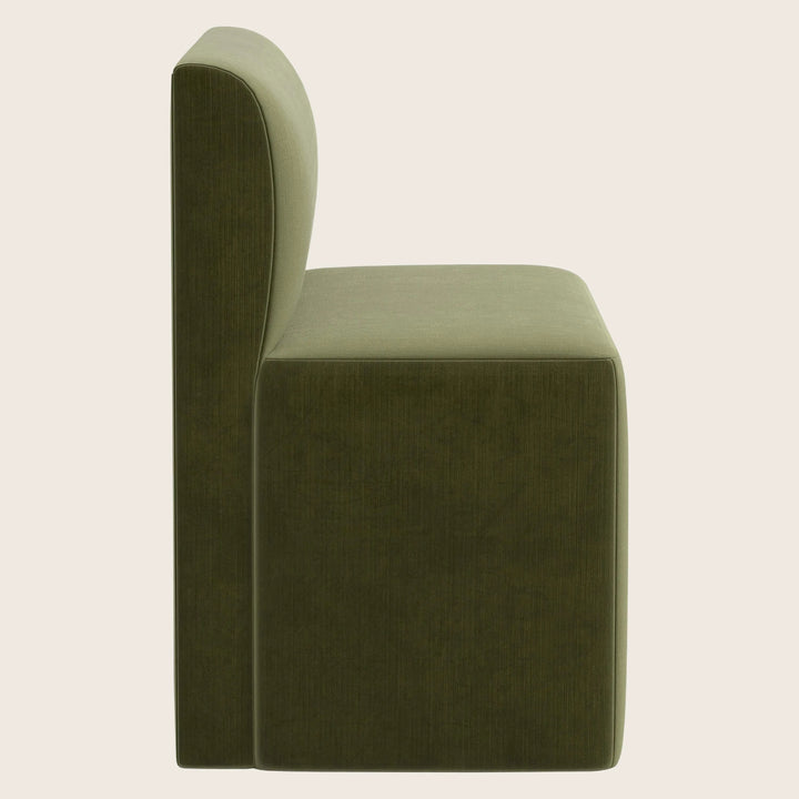 Cora Modular Dining Bench Performance Velvet Moss
