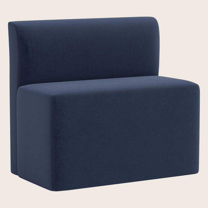 Cora Modular Dining Bench Performance Velvet Ocean
