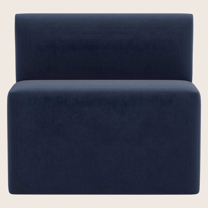 Cora Modular Dining Bench Performance Velvet Ocean