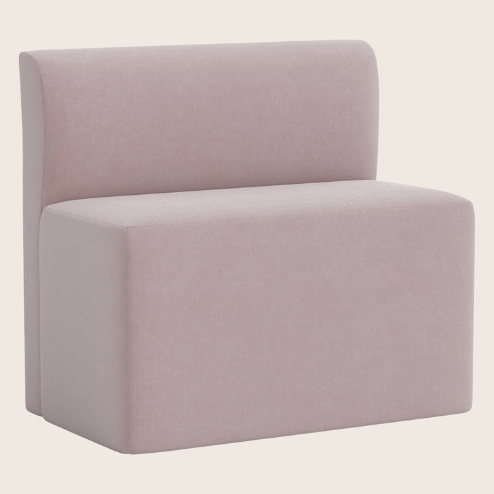 Cora Modular Dining Bench Performance Velvet Plum Frost