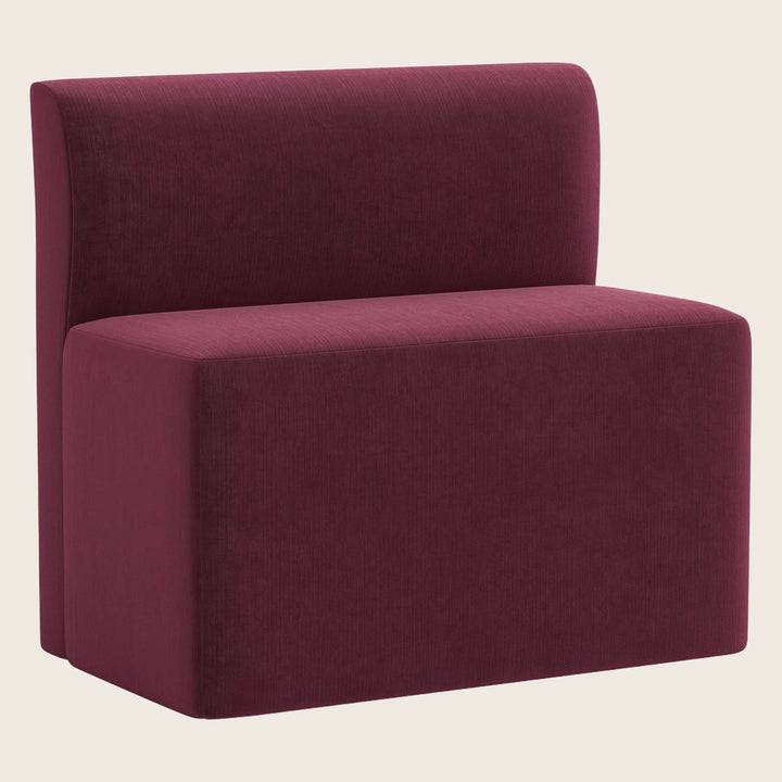 Cora Modular Dining Bench Performance Velvet Raisin