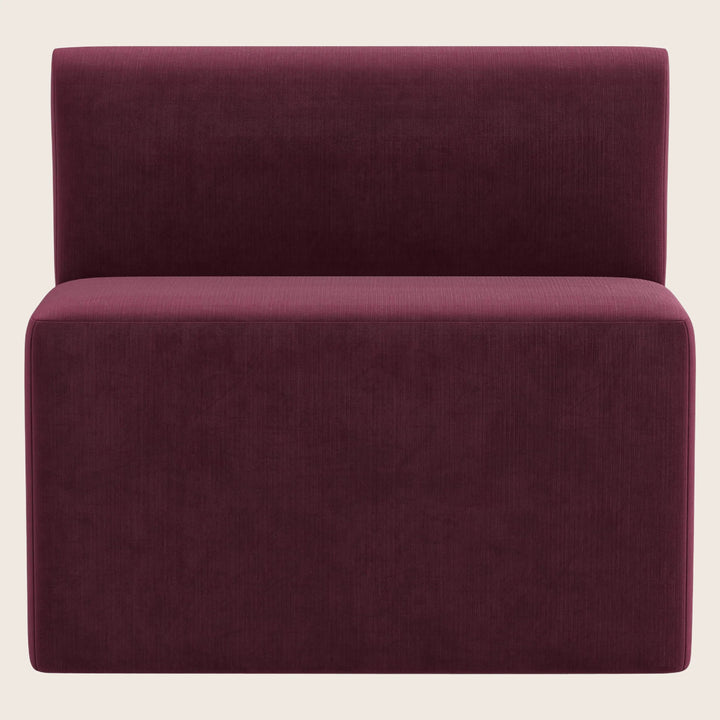 Cora Modular Dining Bench Performance Velvet Raisin