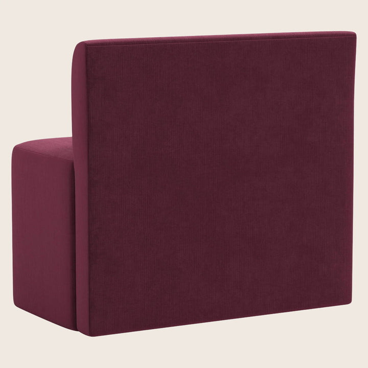 Cora Modular Dining Bench Performance Velvet Raisin