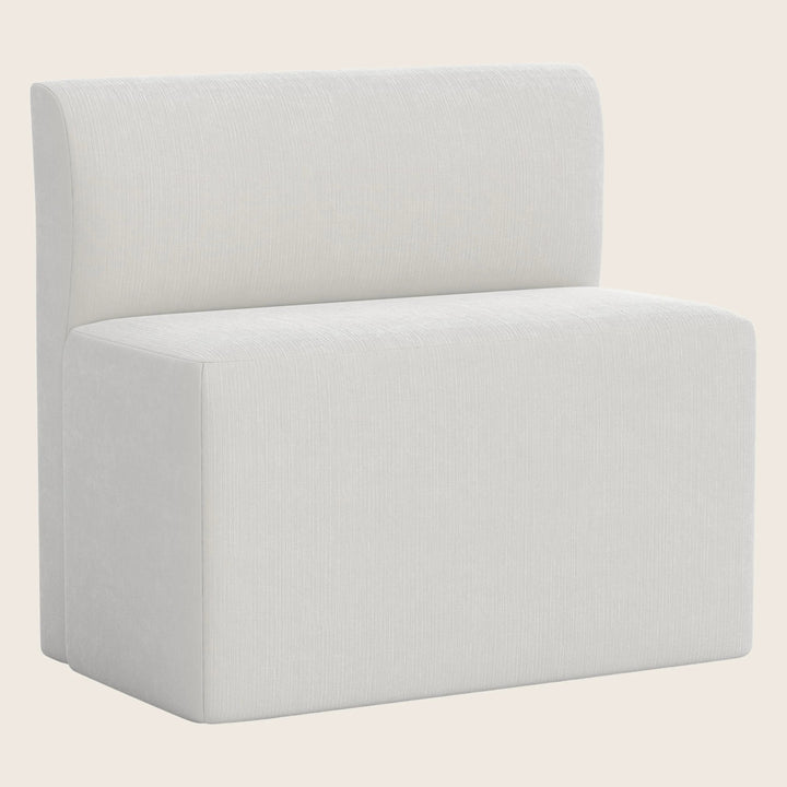 Cora Modular Dining Bench Performance Velvet Snow