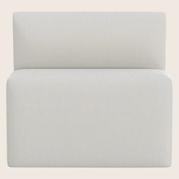 Cora Modular Dining Bench Performance Velvet Snow