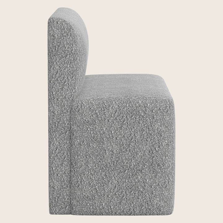 Cora Modular Dining Bench Boucle Grey