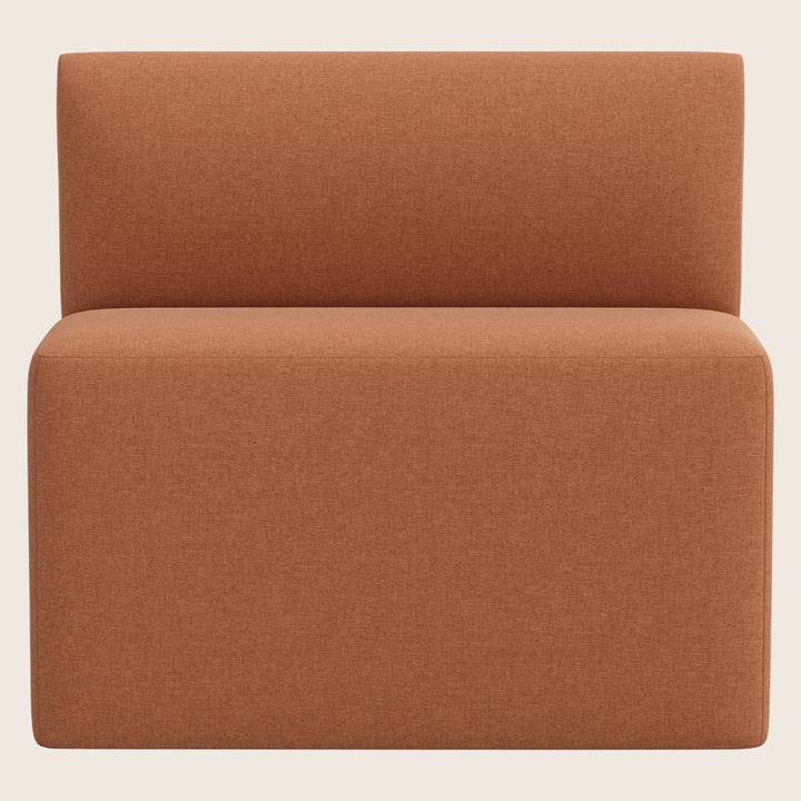 Cora Modular Dining Bench Zuma Linen Terracotta