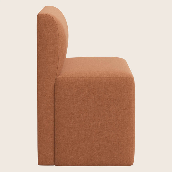 Cora Modular Dining Bench Zuma Linen Terracotta