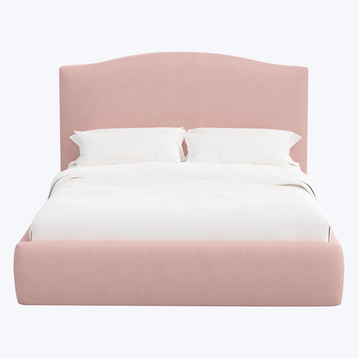 Camille Platform Bed Twin / Linen Blush