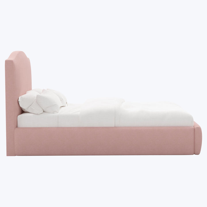 Camille Platform Bed Twin / Linen Blush