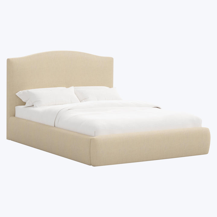 Camille Platform Bed Twin / Linen Natural
