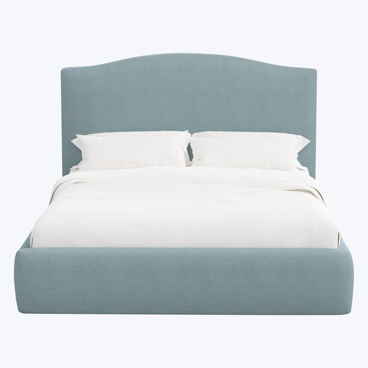 Camille Platform Bed Twin / Linen Seaglass