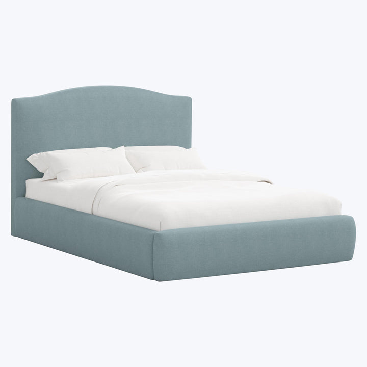 Camille Platform Bed California King / Linen Seaglass