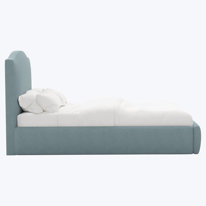 Camille Platform Bed California King / Linen Seaglass