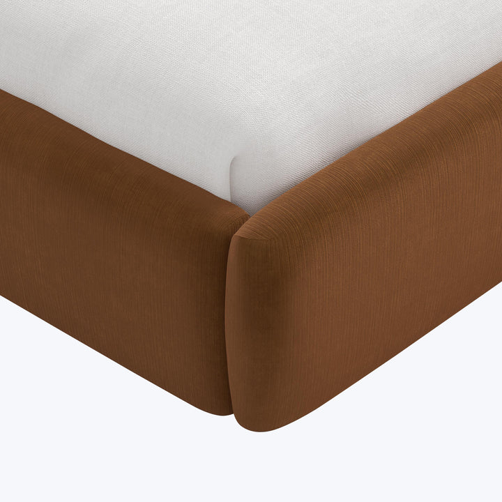 Camille Platform Bed California King / Performance Velvet Copper