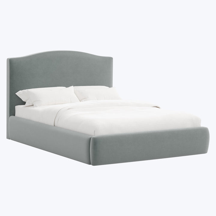 Camille Platform Bed California King / Performance Velvet Lichen