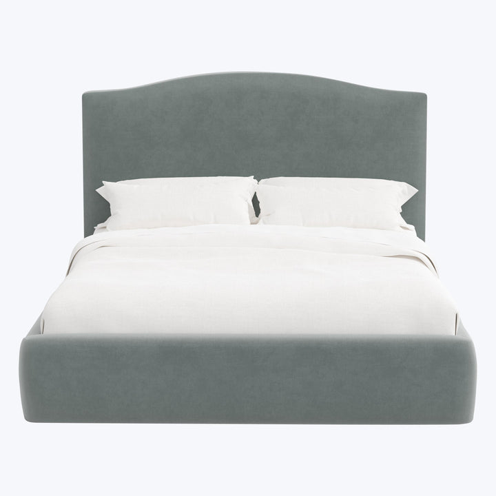 Camille Platform Bed California King / Performance Velvet Lichen
