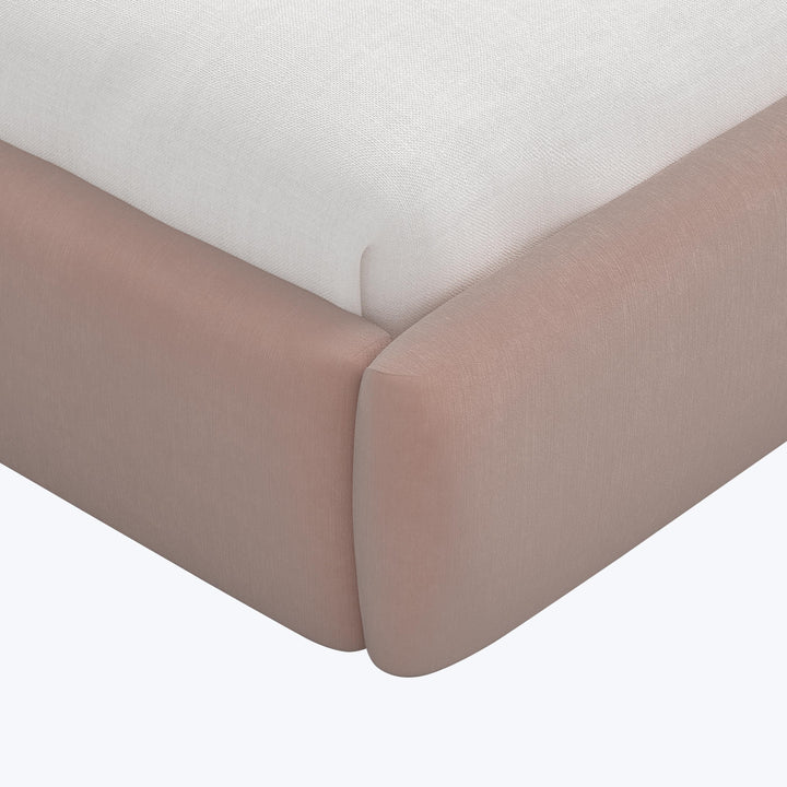 Camille Platform Bed California King / Performance Velvet Pink Champagne